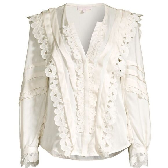 Rebecca Taylor Embroidered Lace Blouse - Picture 5 of 10